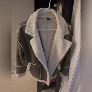 Amazon Brown and Cream Men's Jacket